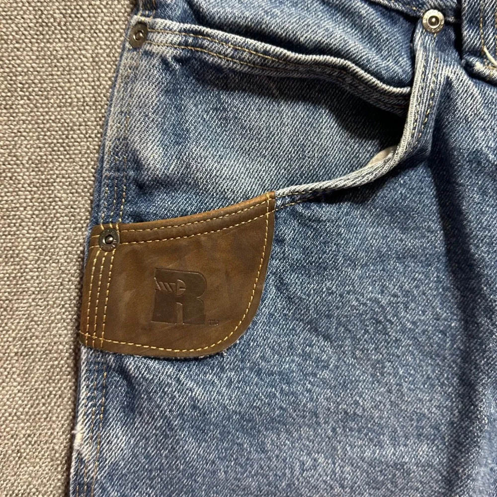 Riggs Workwear Wrangler Carpenter Jeans Mens 36x30 Blue Relaxed Fit Hammer Loop